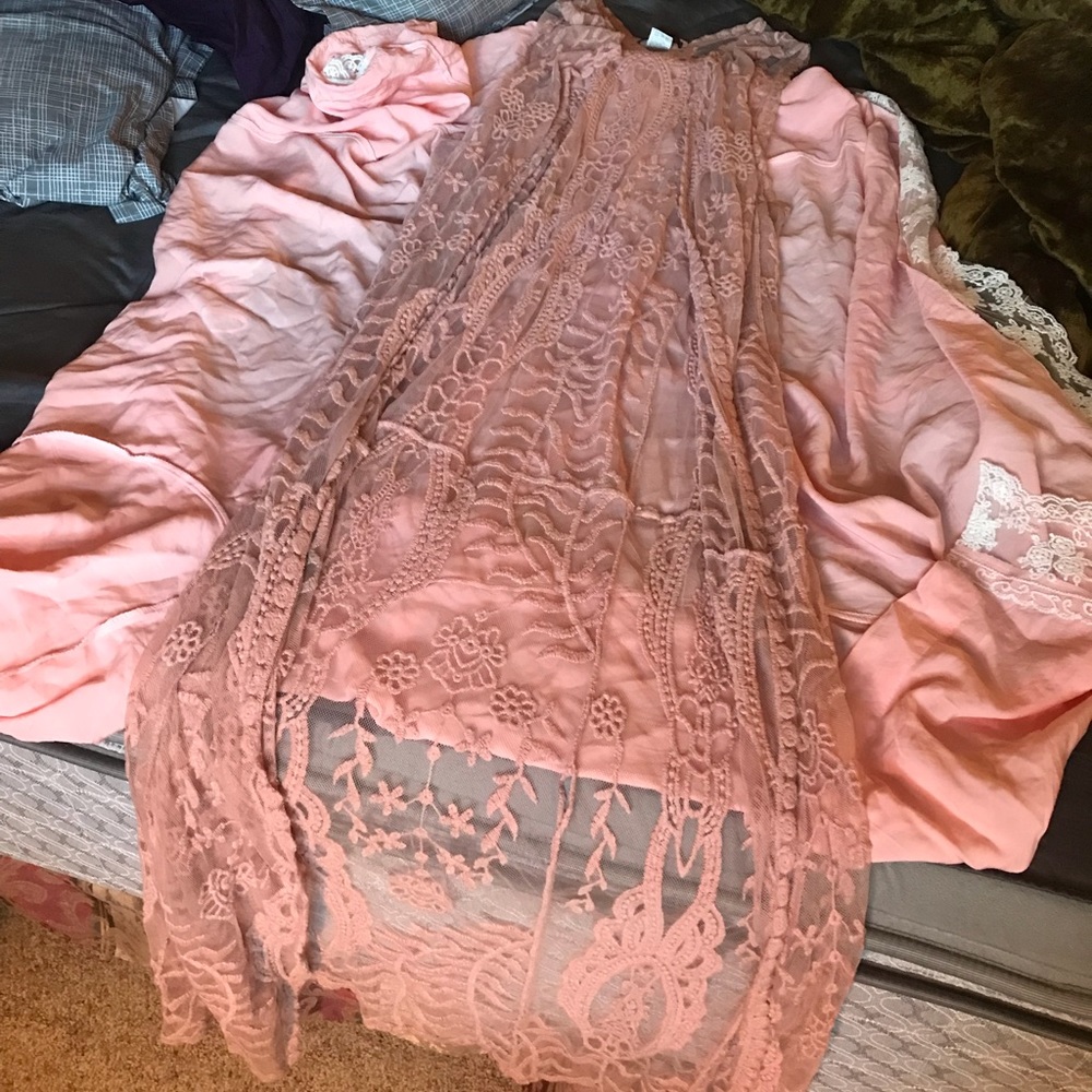 Extra long knitted cardigan